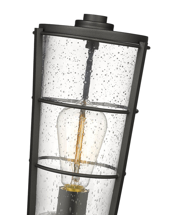 Outdoor Pier Mounted Fixture Z-Lite 591PHM-533PM-BK Black Helix 1 Light Outdoor Pier Mounted Fixture Z-Lite
