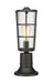 Outdoor Pier Mounted Fixture Z-Lite 591PHM-553PM-BK Black Helix 1 Light Outdoor Pier Mounted Fixture Z-Lite