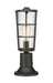 Outdoor Pier Mounted Fixture Z-Lite 591PHM-553PM-BK Black Helix 1 Light Outdoor Pier Mounted Fixture Z-Lite