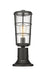 Outdoor Pier Mounted Fixture Z-Lite 591PHM-553PM-BK Black Helix 1 Light Outdoor Pier Mounted Fixture Z-Lite