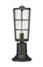 Outdoor Pier Mounted Fixture Z-Lite 591PHM-553PM-BK Black Helix 1 Light Outdoor Pier Mounted Fixture Z-Lite