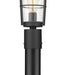 Outdoor Post Mounted Fixture Z-Lite 591PHM-567P-BK Black Helix 1 Light Outdoor Post Mounted Fixture Z-Lite