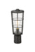 Outdoor Post Mount Fixture Z-Lite 591PHM-BK Black Helix 1 Light Outdoor Post Mount Fixture Z-Lite