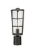Outdoor Post Mount Fixture Z-Lite 591PHM-BK Black Helix 1 Light Outdoor Post Mount Fixture Z-Lite