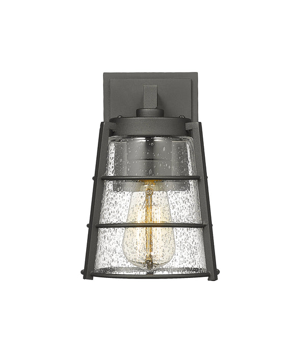 Outdoor Wall Light Z-Lite 591S-BK Black Helix 1 Light Outdoor Wall Light Z-Lite