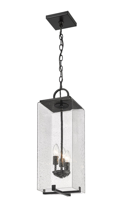 Outdoor Chain Mount Ceiling Fixture Z-Lite 592CHB-BK Black Sana 3 Light Outdoor Chain Mount Ceiling Fixture Z-Lite