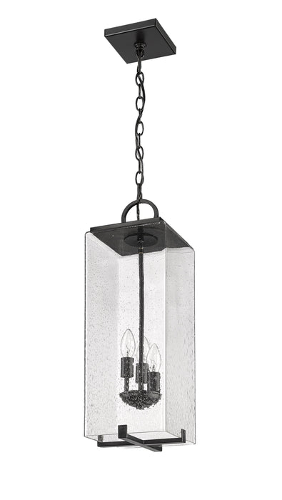 Outdoor Chain Mount Ceiling Fixture Z-Lite 592CHB-BK Black Sana 3 Light Outdoor Chain Mount Ceiling Fixture Z-Lite