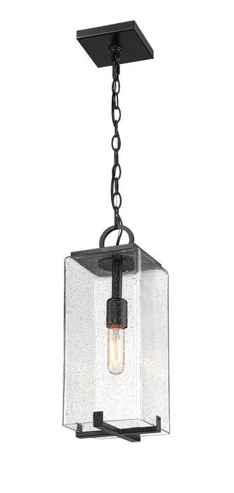 Outdoor Chain Mount Ceiling Fixture Z-Lite 592CHM-BK Black Sana 1 Light Outdoor Chain Mount Ceiling Fixture Z-Lite