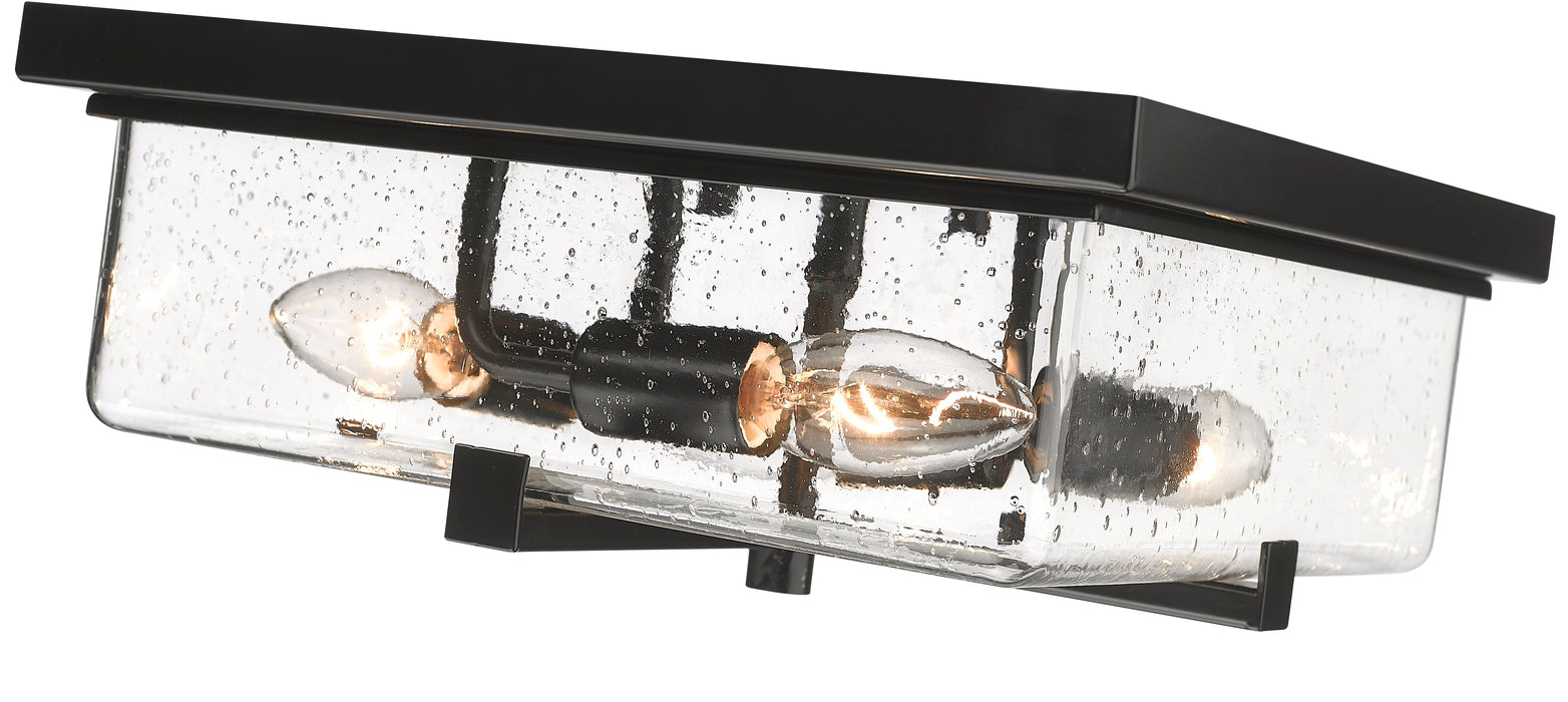 Outdoor Flush Mount Z-Lite 592F-BK Black Sana 4 Light Outdoor Flush Mount Z-Lite