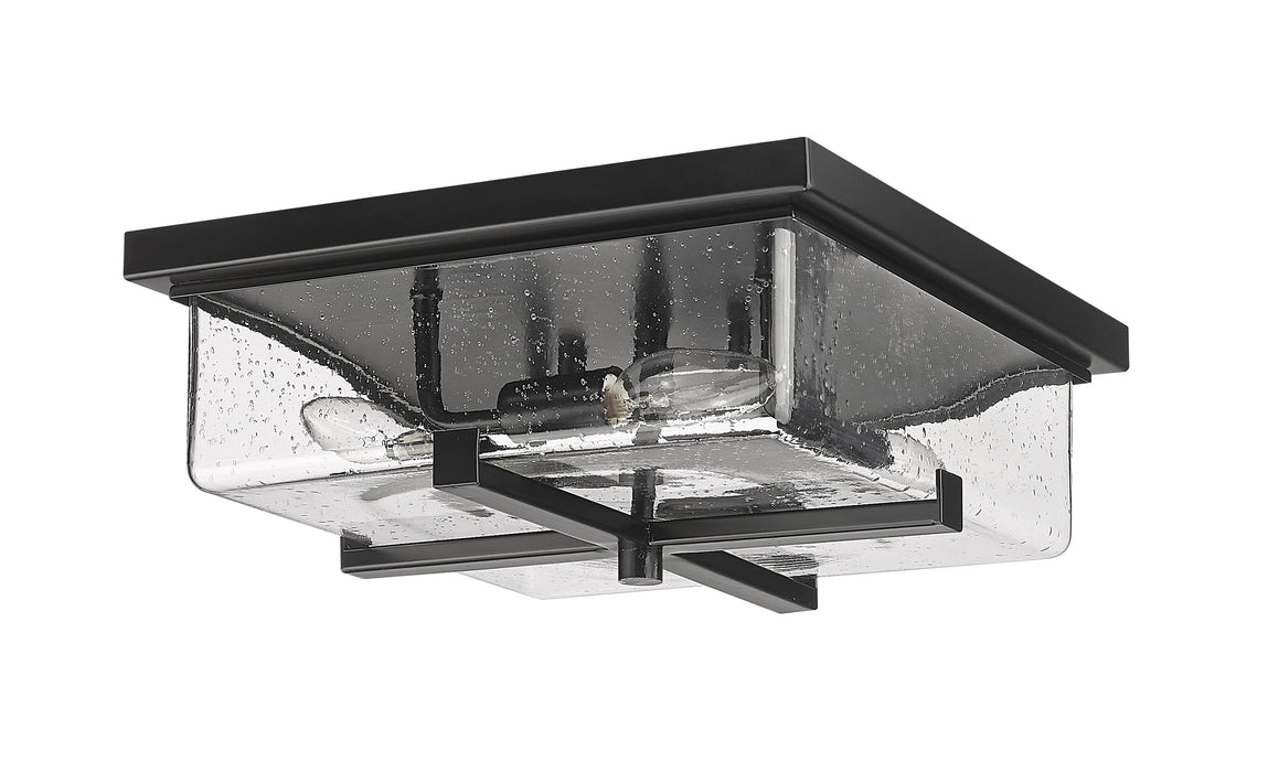 Outdoor Flush Mount Z-Lite 592F-BK Black Sana 4 Light Outdoor Flush Mount Z-Lite