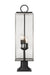 Outdoor Pier Mounted Fixture Z-Lite 592PHBR-533PM-BK Black Sana 3 Light Outdoor Pier Mounted Fixture Z-Lite