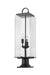 Outdoor Pier Mounted Fixture Z-Lite 592PHBR-533PM-BK Black Sana 3 Light Outdoor Pier Mounted Fixture Z-Lite