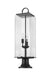 Outdoor Pier Mounted Fixture Z-Lite 592PHBR-553PM-BK Black Sana 3 Light Outdoor Pier Mounted Fixture Z-Lite