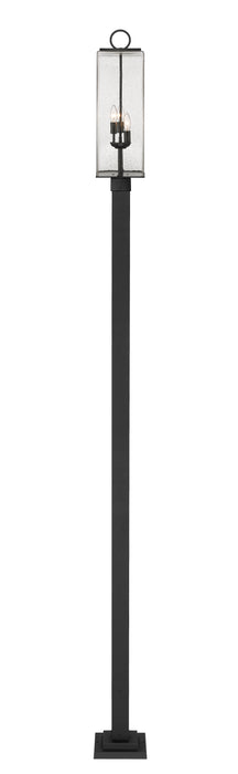 Outdoor Post Mounted Fixture Z-Lite 592PHBS-536P-BK Black Sana 3 Light Outdoor Post Mounted Fixture Z-Lite