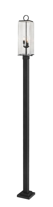 Outdoor Post Mounted Fixture Z-Lite 592PHBS-536P-BK Black Sana 3 Light Outdoor Post Mounted Fixture Z-Lite