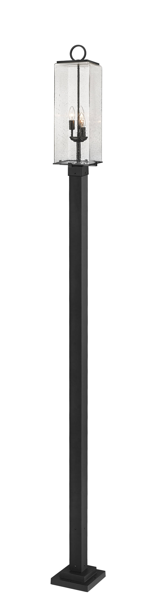 Outdoor Post Mounted Fixture Z-Lite 592PHBS-536P-BK Black Sana 3 Light Outdoor Post Mounted Fixture Z-Lite