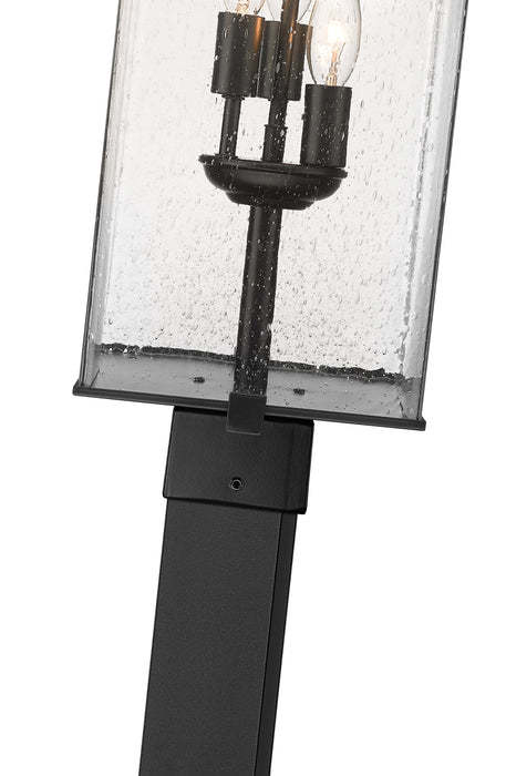 Outdoor Post Mounted Fixture Z-Lite 592PHBS-536P-BK Black Sana 3 Light Outdoor Post Mounted Fixture Z-Lite