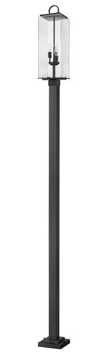 Outdoor Post Mounted Fixture Z-Lite 592PHBS-536P-BK Black Sana 3 Light Outdoor Post Mounted Fixture Z-Lite