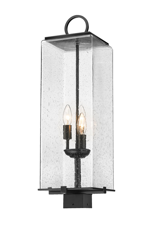 Outdoor Post Mount Fixture Z-Lite 592PHBS-BK Black Sana 3 Light Outdoor Post Mount Fixture Z-Lite