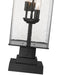 Outdoor Pier Mounted Fixture Z-Lite 592PHBS-SQPM-BK Black Sana 3 Light Outdoor Pier Mounted Fixture Z-Lite