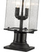 Outdoor Pier Mounted Fixture Z-Lite 592PHMR-533PM-BK Black Sana 2 Light Outdoor Pier Mounted Fixture Z-Lite