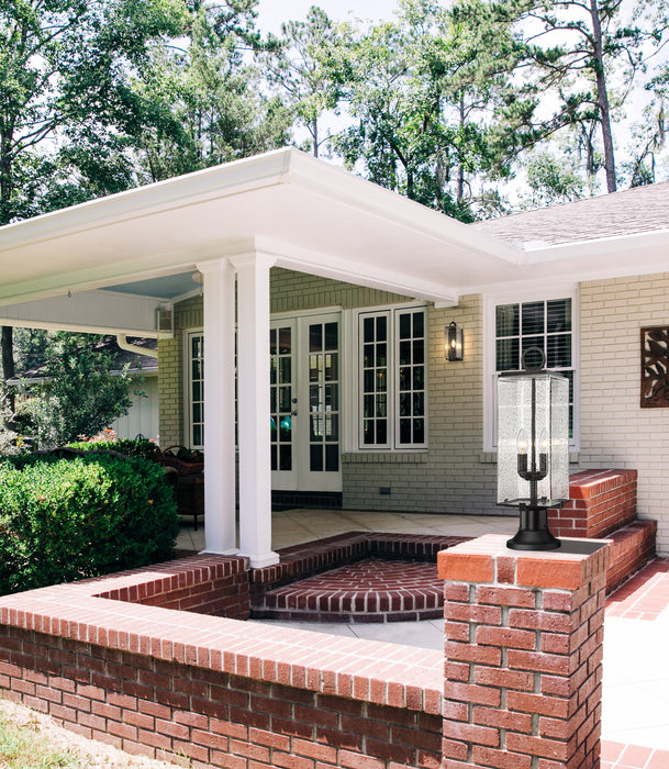 Outdoor Pier Mounted Fixture Z-Lite 592PHMR-553PM-BK Black Sana 2 Light Outdoor Pier Mounted Fixture Z-Lite