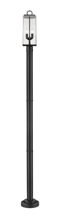 Outdoor Post Mounted Fixture Z-Lite 592PHMR-567P-BK Black Sana 2 Light Outdoor Post Mounted Fixture Z-Lite