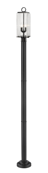 Outdoor Post Mounted Fixture Z-Lite 592PHMR-567P-BK Black Sana 2 Light Outdoor Post Mounted Fixture Z-Lite