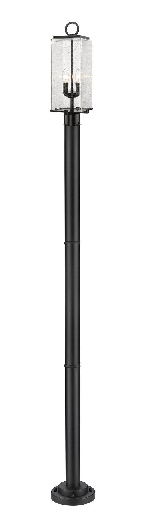 Outdoor Post Mounted Fixture Z-Lite 592PHMR-567P-BK Black Sana 2 Light Outdoor Post Mounted Fixture Z-Lite