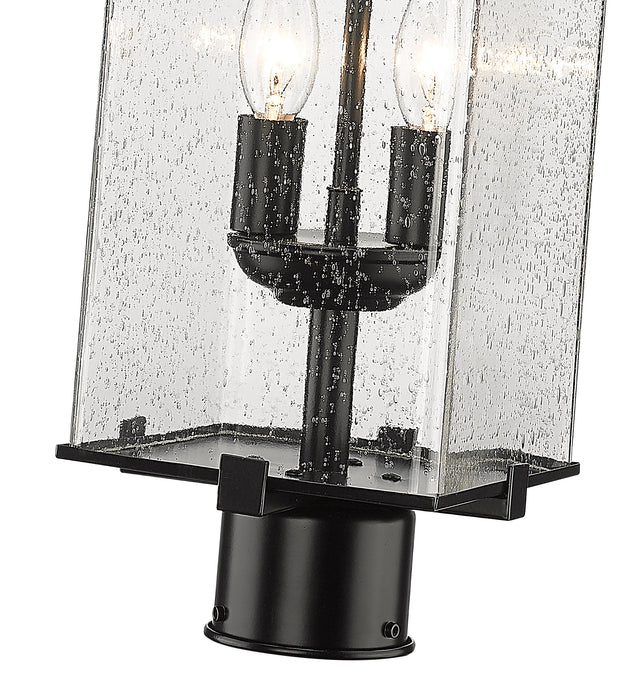 Outdoor Post Mount Fixture Z-Lite 592PHMR-BK Black Sana 2 Light Outdoor Post Mount Fixture Z-Lite