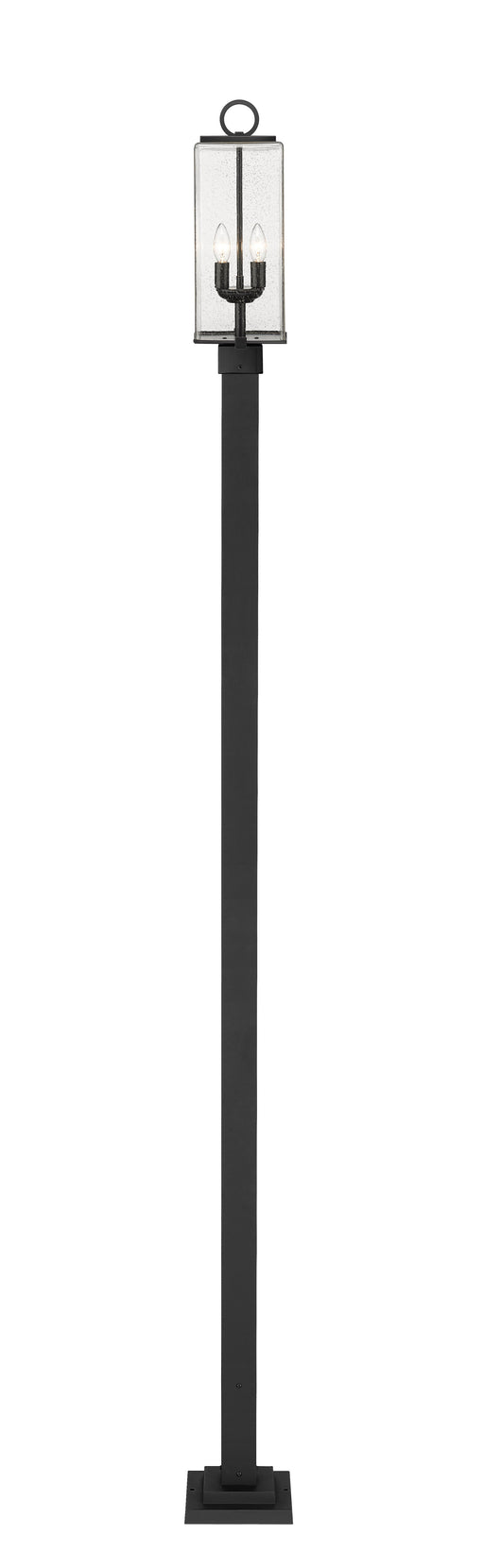 Outdoor Post Mounted Fixture Z-Lite 592PHMS-536P-BK Black Sana 2 Light Outdoor Post Mounted Fixture Z-Lite