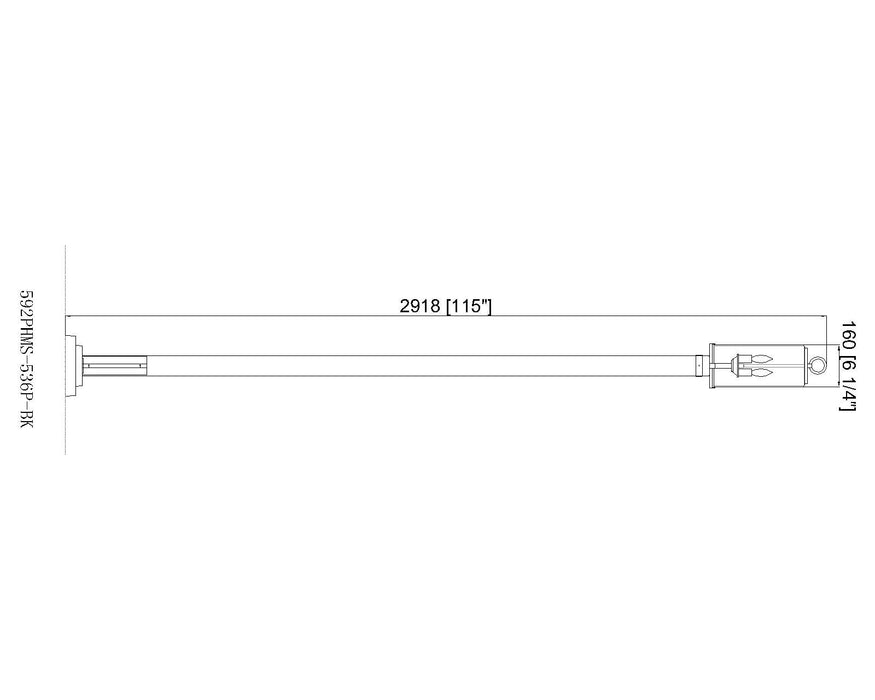 Outdoor Post Mounted Fixture Z-Lite 592PHMS-536P-BK Black Sana 2 Light Outdoor Post Mounted Fixture Z-Lite
