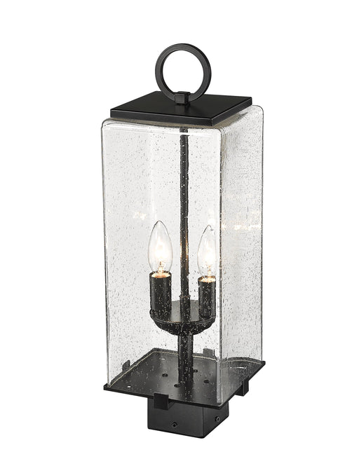 Outdoor Post Mount Fixture Z-Lite 592PHMS-BK Black Sana 2 Light Outdoor Post Mount Fixture Z-Lite