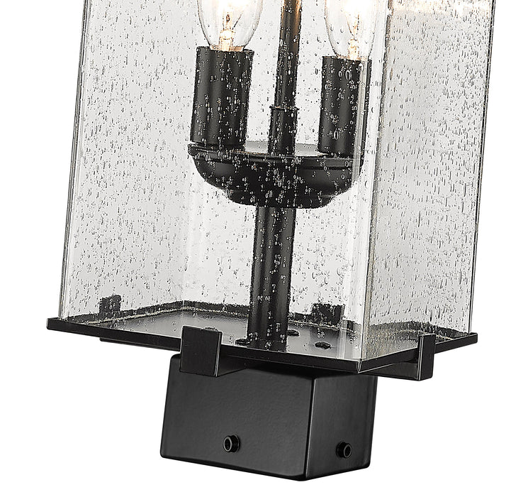 Outdoor Post Mount Fixture Z-Lite 592PHMS-BK Black Sana 2 Light Outdoor Post Mount Fixture Z-Lite