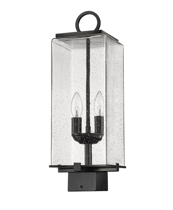 Outdoor Post Mount Fixture Z-Lite 592PHMS-BK Black Sana 2 Light Outdoor Post Mount Fixture Z-Lite