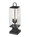 Outdoor Pier Mounted Fixture Z-Lite 592PHMS-SQPM-BK Black Sana 2 Light Outdoor Pier Mounted Fixture Z-Lite