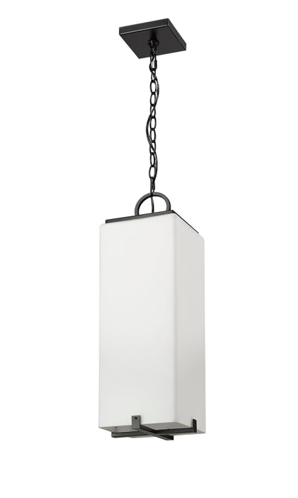 Outdoor Chain Mount Ceiling Fixture Z-Lite 593CHB-BK Black Sana 3 Light Outdoor Chain Mount Ceiling Fixture Z-Lite