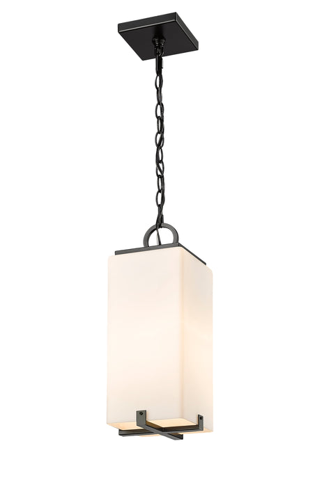 Outdoor Chain Mount Ceiling Fixture Z-Lite 593CHM-BK Black Sana 1 Light Outdoor Chain Mount Ceiling Fixture Z-Lite