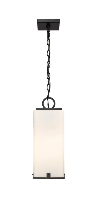 Outdoor Chain Mount Ceiling Fixture Z-Lite 593CHM-BK Black Sana 1 Light Outdoor Chain Mount Ceiling Fixture Z-Lite