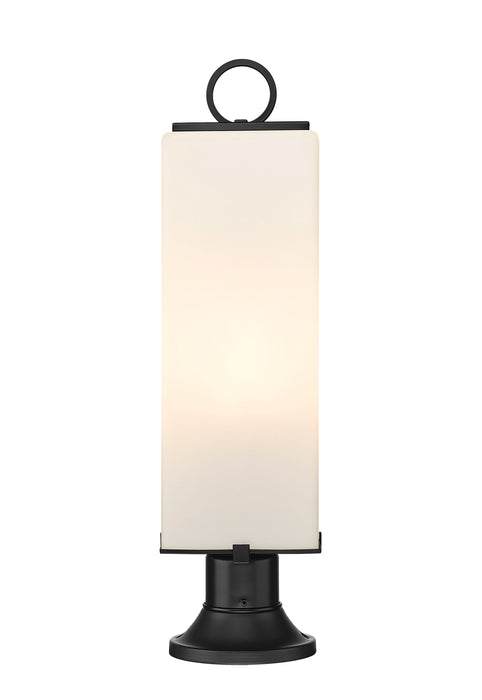 Outdoor Pier Mounted Fixture Z-Lite 593PHBR-553PM-BK Black Sana 3 Light Outdoor Pier Mounted Fixture Z-Lite
