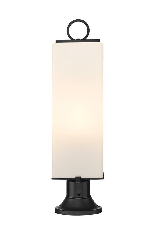 Outdoor Pier Mounted Fixture Z-Lite 593PHBR-553PM-BK Black Sana 3 Light Outdoor Pier Mounted Fixture Z-Lite