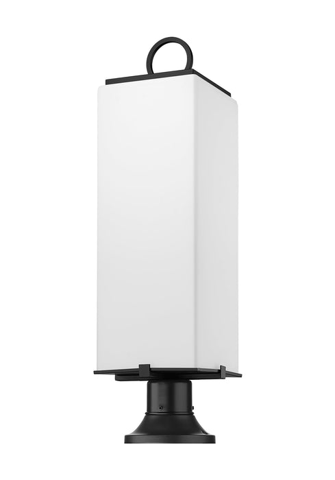 Outdoor Pier Mounted Fixture Z-Lite 593PHBR-553PM-BK Black Sana 3 Light Outdoor Pier Mounted Fixture Z-Lite