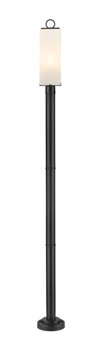 Outdoor Post Mounted Fixture Z-Lite 593PHBR-567P-BK Black Sana 3 Light Outdoor Post Mounted Fixture Z-Lite