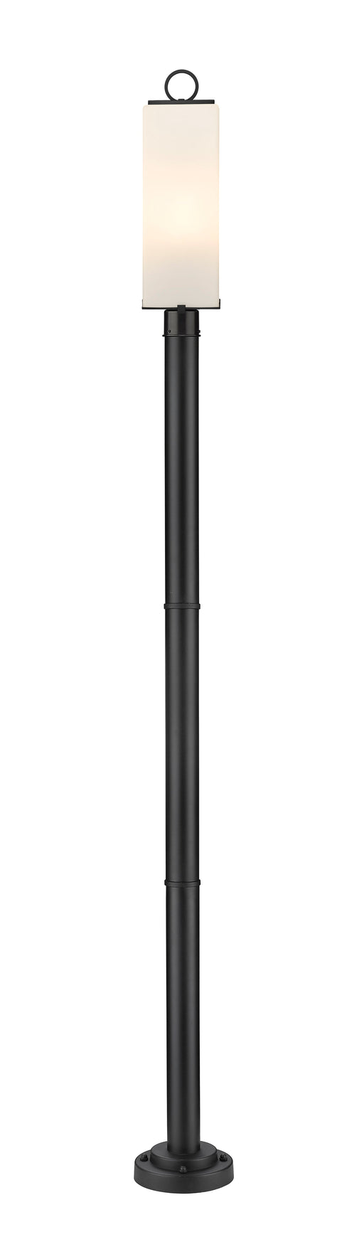 Outdoor Post Mounted Fixture Z-Lite 593PHBR-567P-BK Black Sana 3 Light Outdoor Post Mounted Fixture Z-Lite