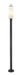 Outdoor Post Mounted Fixture Z-Lite 593PHBR-567P-BK Black Sana 3 Light Outdoor Post Mounted Fixture Z-Lite