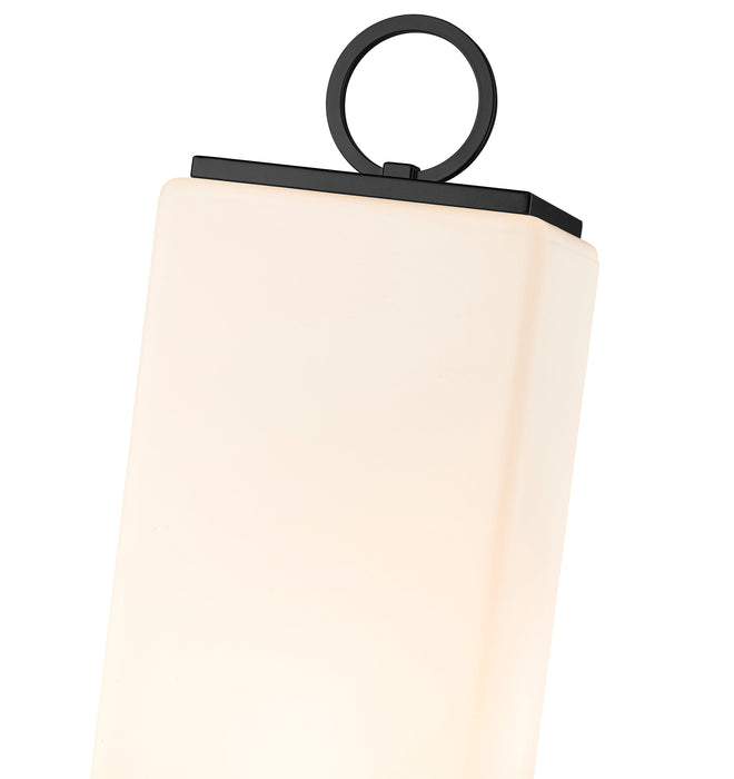 Outdoor Post Mounted Fixture Z-Lite 593PHBR-567P-BK Black Sana 3 Light Outdoor Post Mounted Fixture Z-Lite