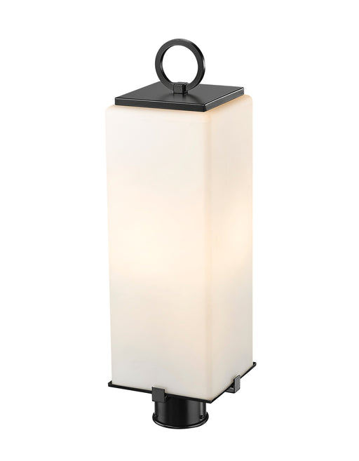 Outdoor Post Mount Fixture Z-Lite 593PHBR-BK Black Sana 3 Light Outdoor Post Mount Fixture Z-Lite