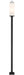 Outdoor Post Mounted Fixture Z-Lite 593PHBS-536P-BK Black Sana 3 Light Outdoor Post Mounted Fixture Z-Lite
