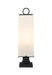 Outdoor Pier Mounted Fixture Z-Lite 593PHBS-SQPM-BK Black Sana 3 Light Outdoor Pier Mounted Fixture Z-Lite