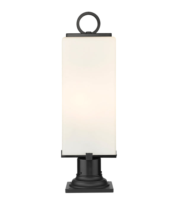 Outdoor Pier Mounted Fixture Z-Lite 593PHMR-533PM-BK Black Sana 2 Light Outdoor Pier Mounted Fixture Z-Lite